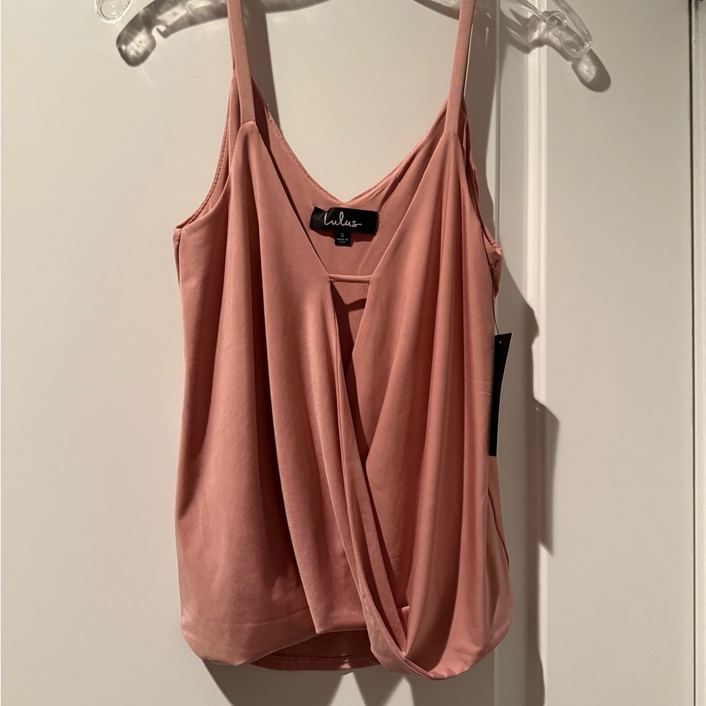 Lulu's Women's Pink Draped Top
